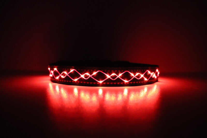 Collier LED brodé