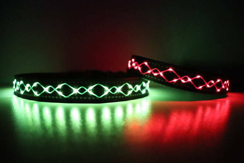 Collier LED brodé