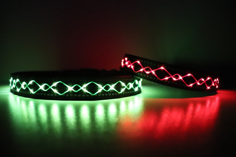 Collier LED brodé